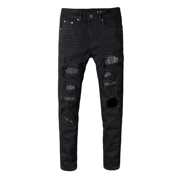 Black Diamond Patch Jeans