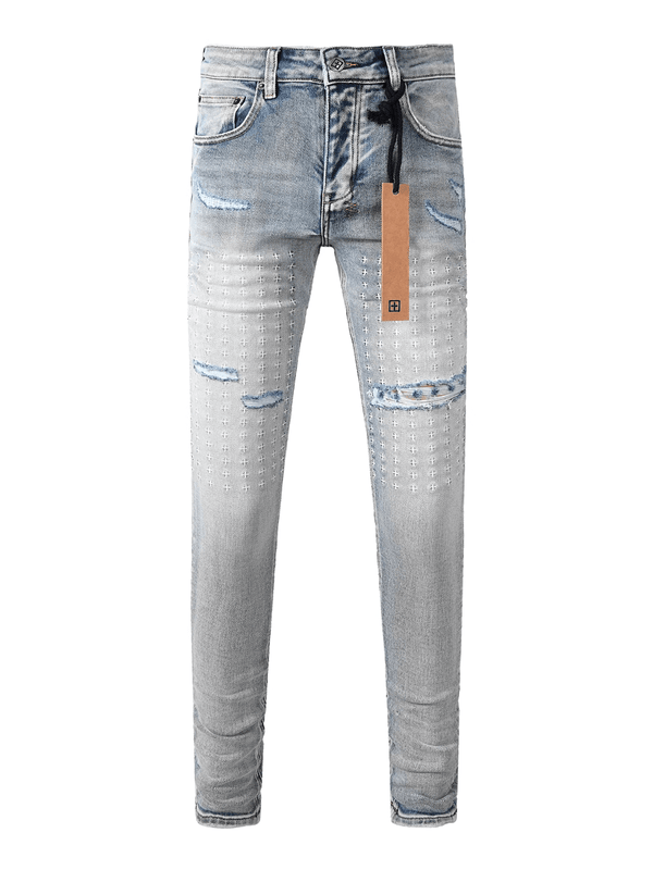 Light Blue Ripped Classic Jeans