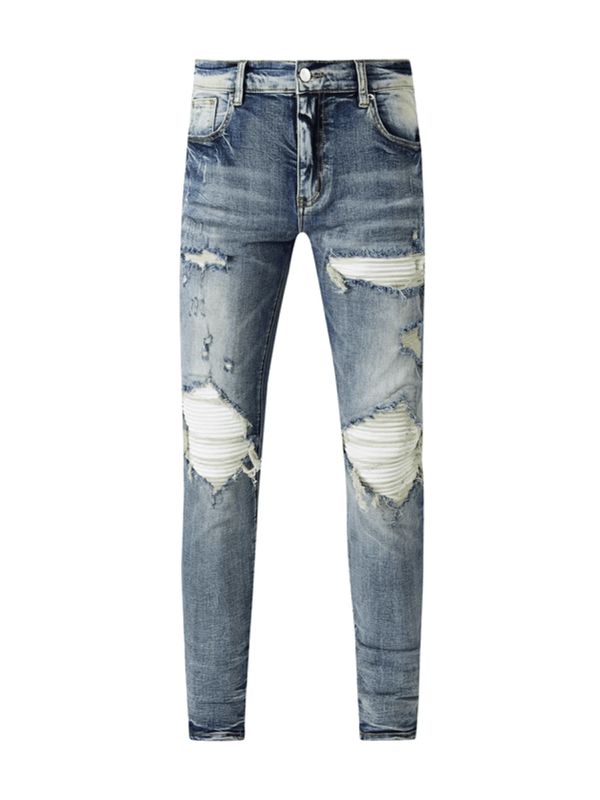 Denim White Patch Jeans