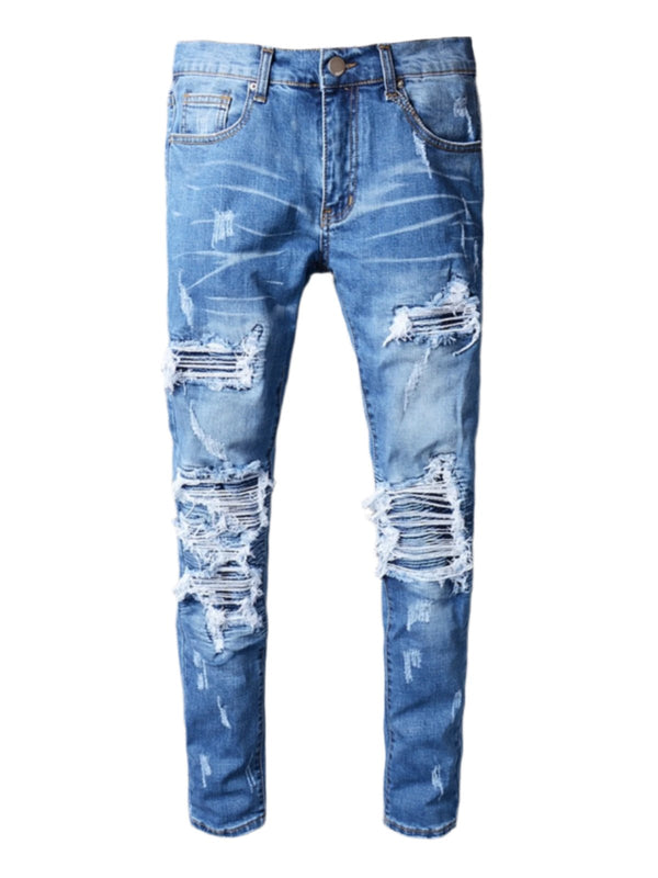 Denim Ripped Patch Jeans