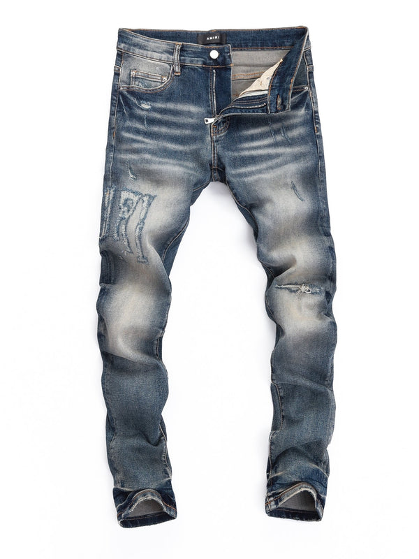 Denim Ripped Writing Jeans