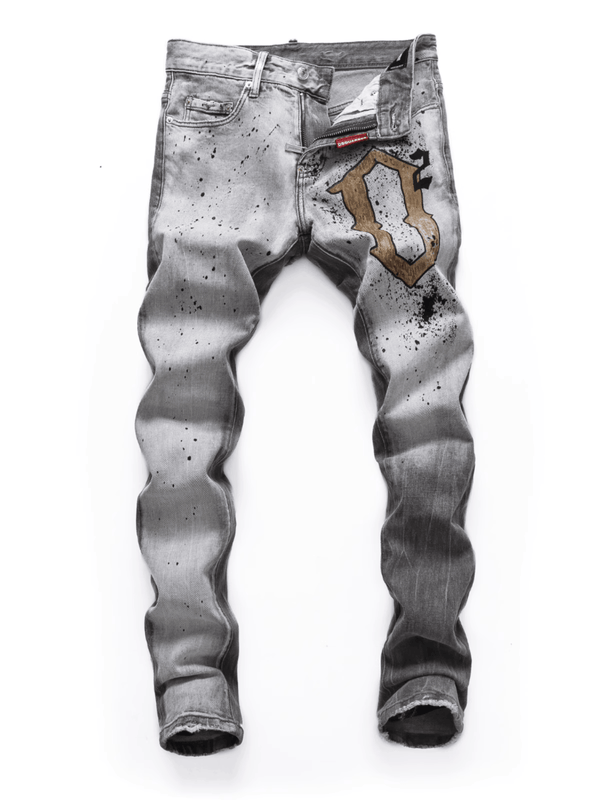 Smoky Gray Ripped Jeans