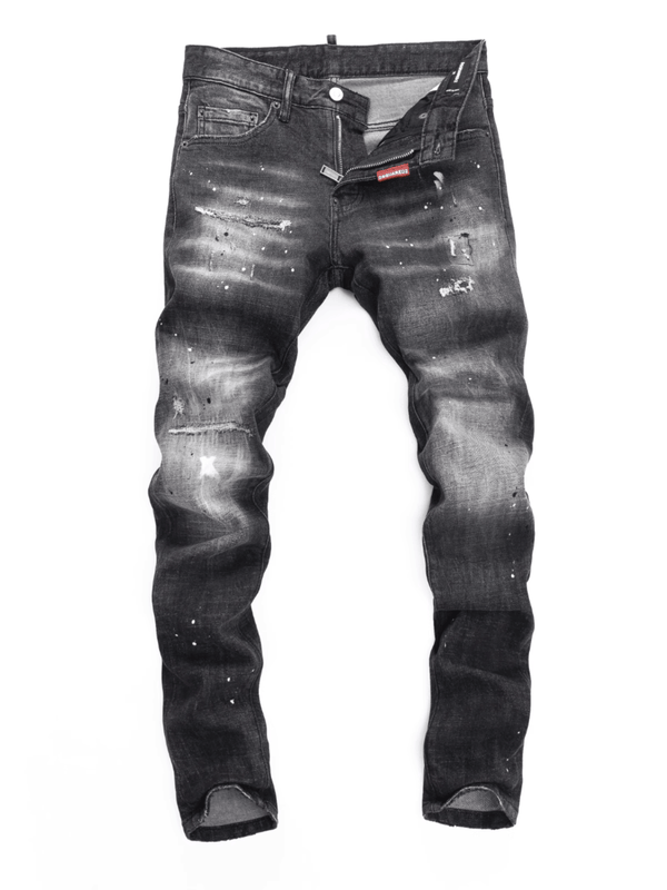 Smoky Gray Paint Jeans