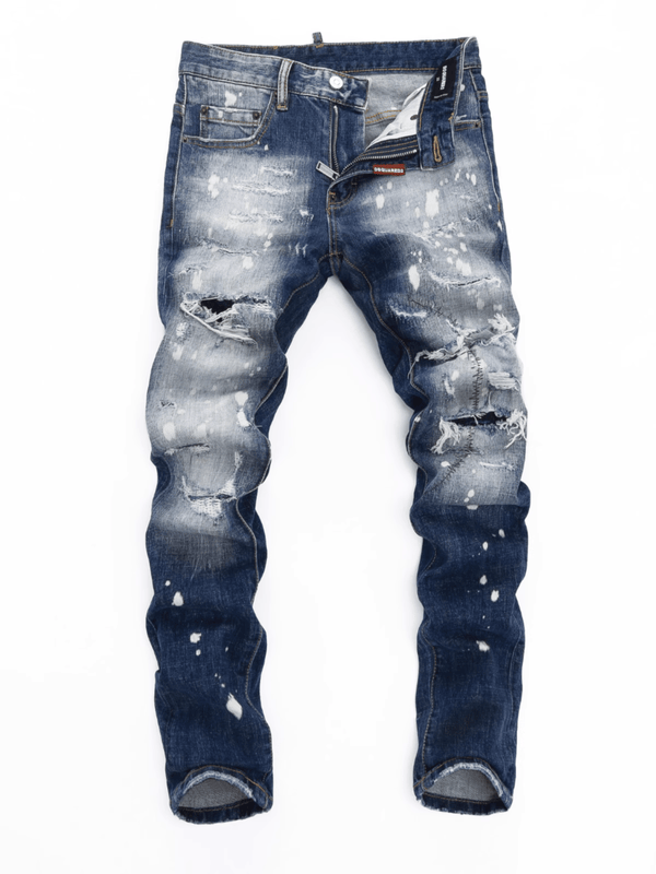 Dark Blue Patch Jeans