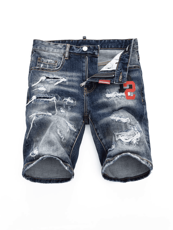 Washed Blue Ripped Jeans
